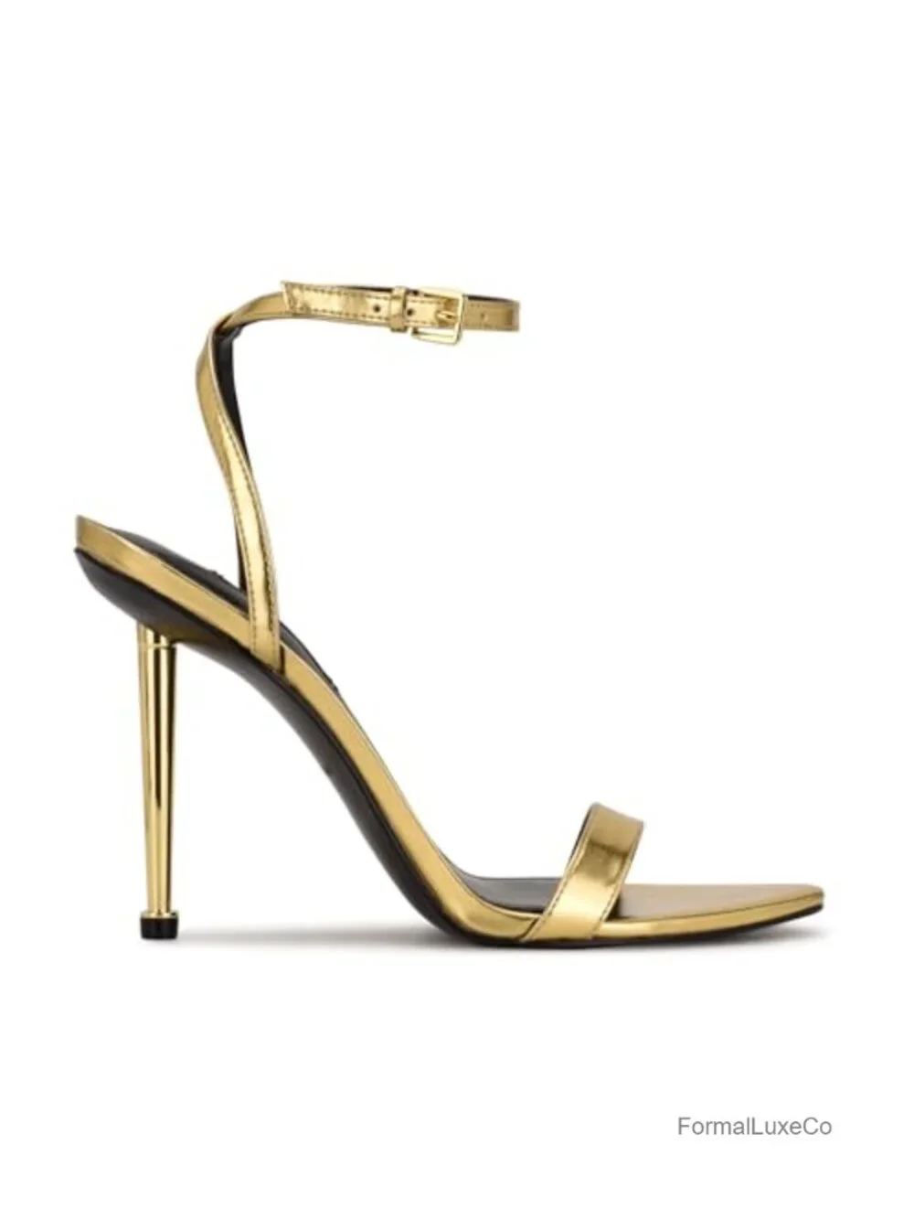 Women's Heeled Sandals with Stiletto Heel and Ankle Strap